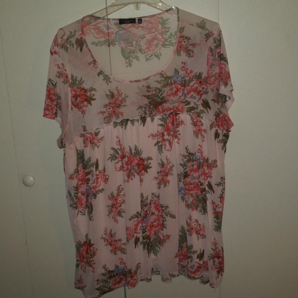 Floral sheer blouse